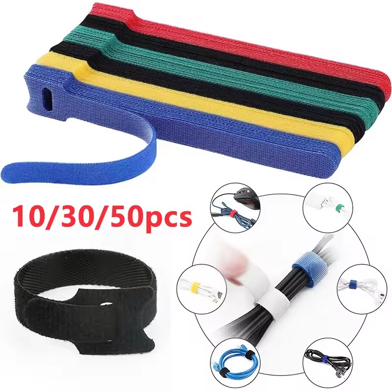 Gear Tie Reusable - 10/30/50pcs Multi-Purpose Fastener Cable Straps Tape
