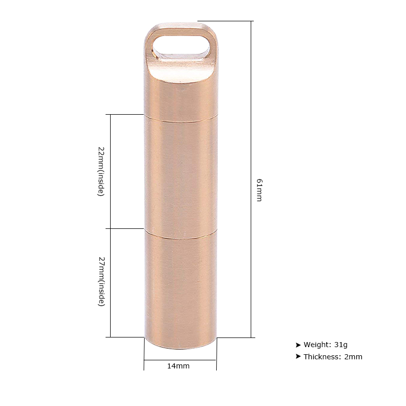 Waterproof Brass Airtight Wate - Pill Fob Capsule review and price