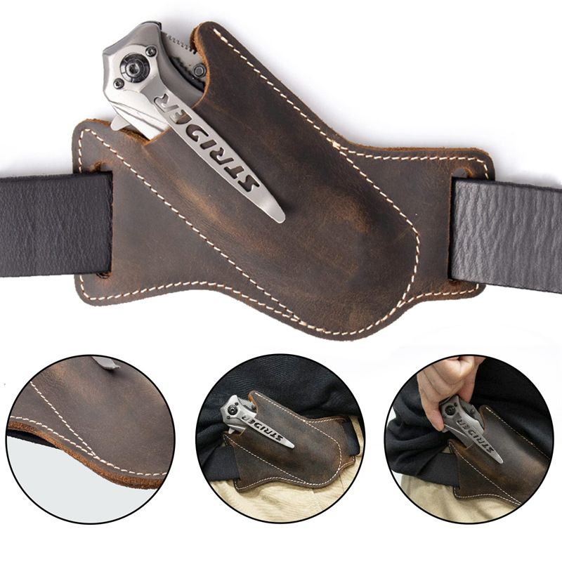 1PC Leather Knives Sheaths Fol - Edc Everyday Carry Knives review and price
