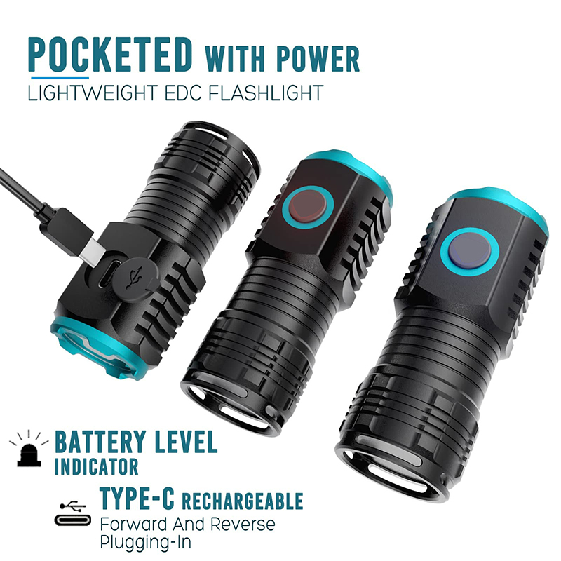 Type-C USB Rechargeable Pocket - Edc Carry Flashlight review and price
