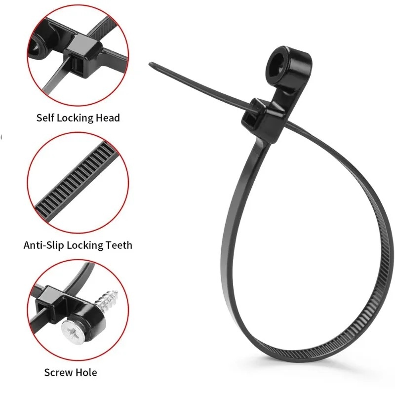 500/100PCS Screw Hole Cable Ti - Gear Tie Reusable review and price
