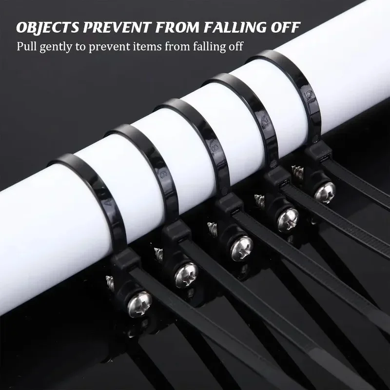 500/100PCS Screw Hole Cable Ti - Gear Tie Reusable review and price