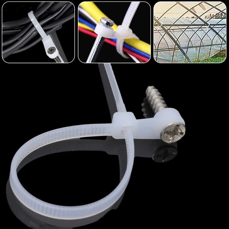 500/100PCS Screw Hole Cable Ti - Gear Tie Reusable review and price