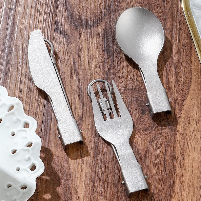 Titanium Foldable Utensil Set  - Edc Everyday Carry Knives review and price